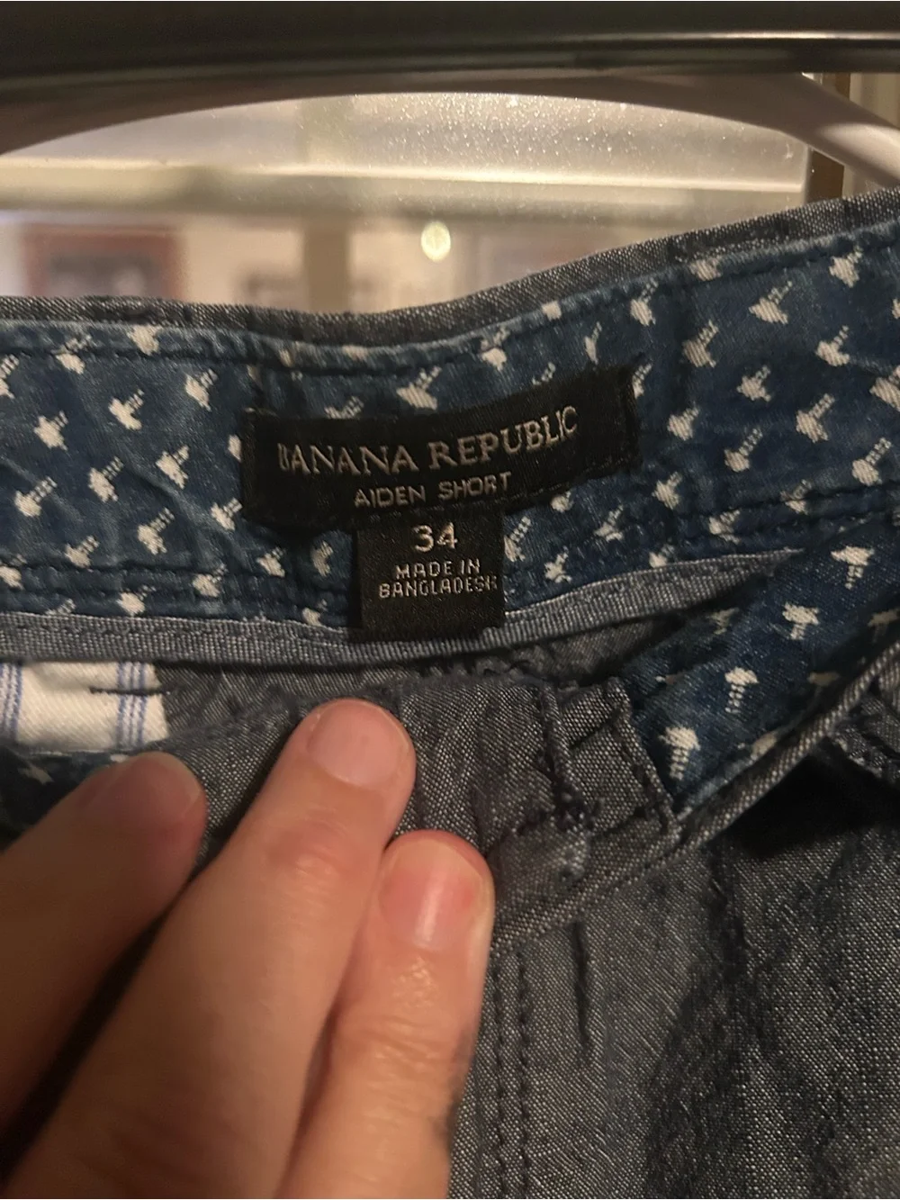 Banana Republic Men's Flat-Front Shorts in Slate Blue